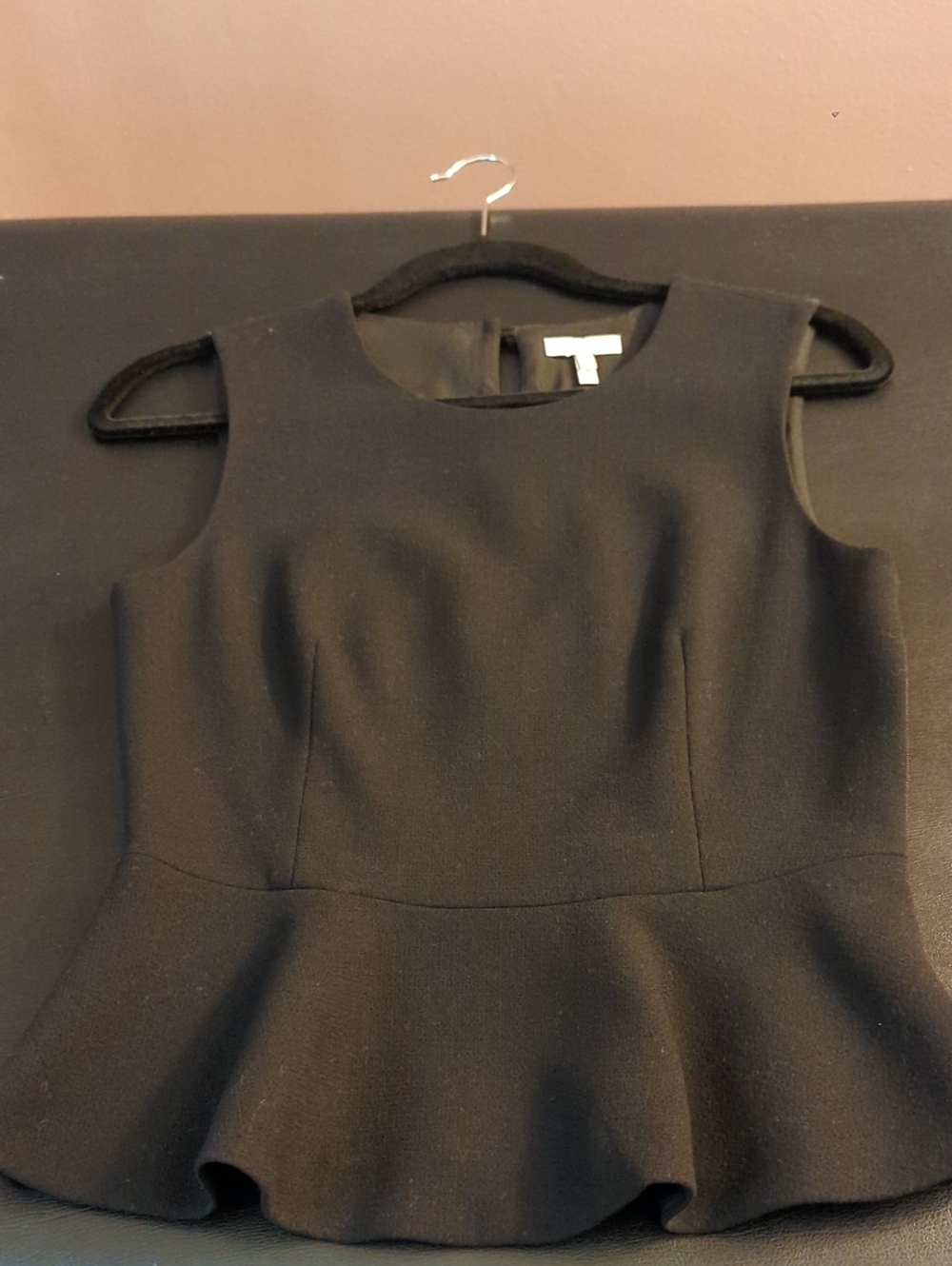 Joie Black Sleeveless Peplum Top